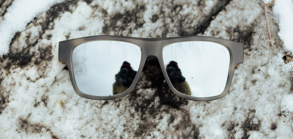 Matte Pearl Grey*Walnut*Basic Polarized Silver Mirror + Matte Pearl Grey*Walnut*HD Plus Polarized Silver Mirror | CAMP Cliff Matte Pearl Grey Walnut Sunglasses