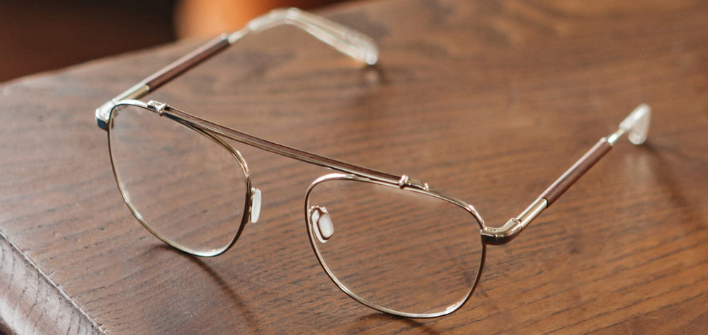 Silver*Mahogany*frames only + Silver*Mahogany*rx | Shwood Dayton Metal RX Eyeglasses Silver