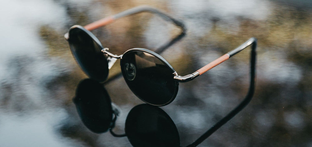 Black Chrome*Mahogany*G15 + Black Chrome*Mahogany*G15 Polarized | Shwood Hawthorne Acetate Sunglasses Black Chrome