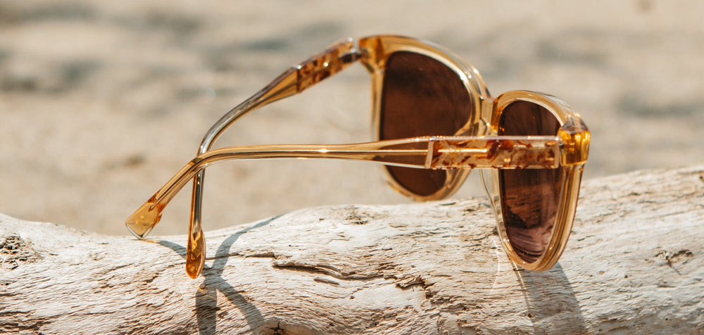 Butter*Rose Flower*Brown + Butter*Rose Flower*Brown Polarized | Shwood Mckenzie Acetate Sunglasses Butter