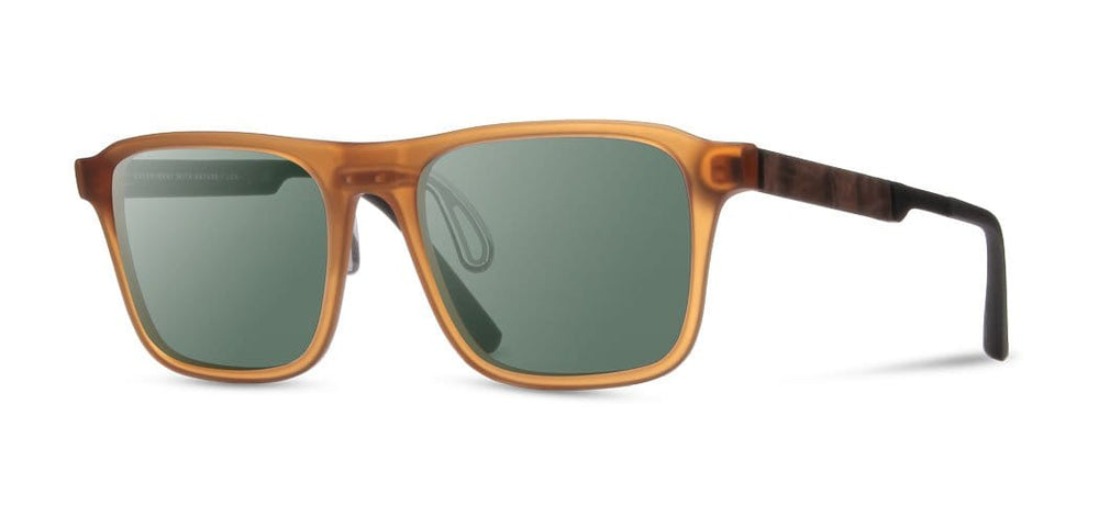 Matte Apricot*Elm Burl*Lite G15 + Matte Apricot*Elm Burl*Lite Plus Polarized G15 | Shwood Monroe ACTV Sunglasses Matte Apricot