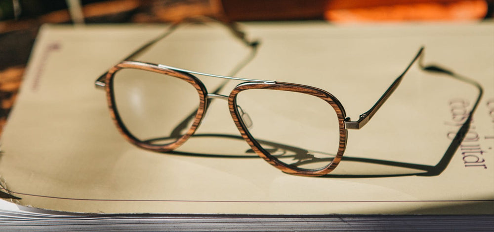 Silver*Walnut*frames only + Silver*Walnut*rx | Shwood Tabor Metal RX Eyeglasses Silver