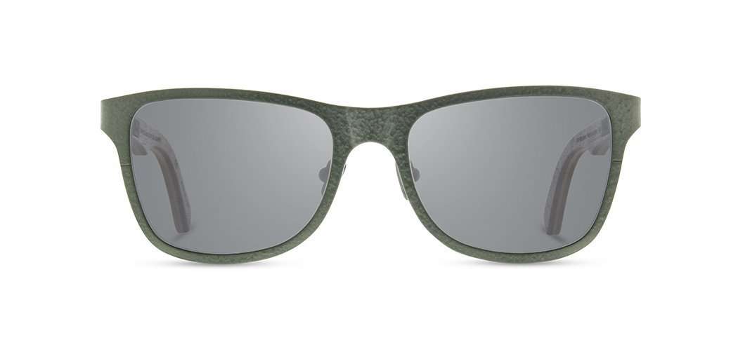 Green Hammertone*Grey Polarized | Shwood Canby Stanley Sunglasses